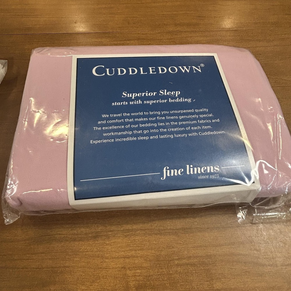 Cuddledown Queen Flat Flannel Sheet Rose Petal Pink Cotton Germany Fine Linens